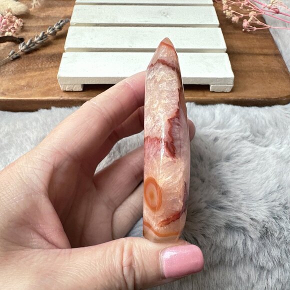 Gorgeous Carnelian with Flower Agate Flame - Picture 2 of 7